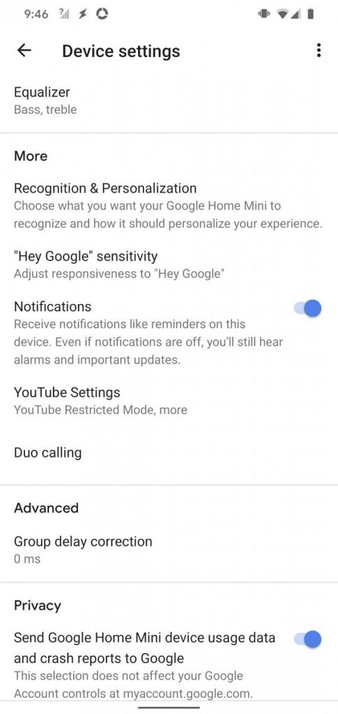 ensitivität der Hey Google-Erkennung