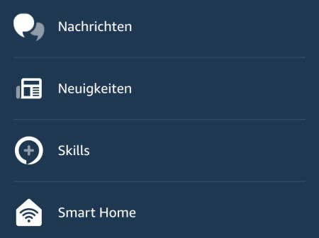 Skill Briefkasten Benachrichtigung Routine Aktion "Skills" wählen