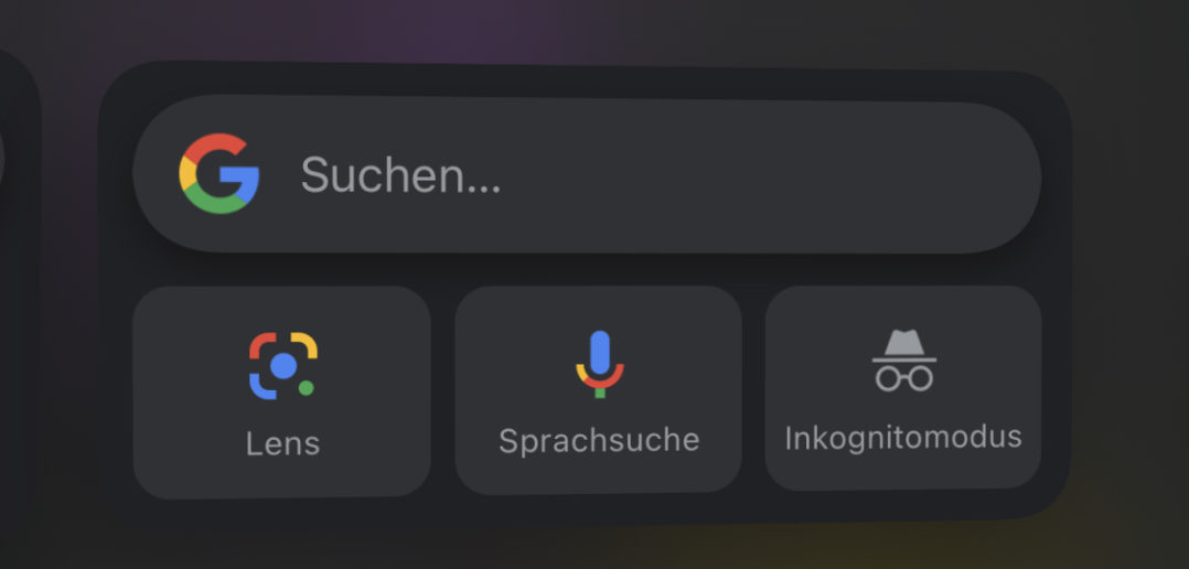 iOS Google Widget
