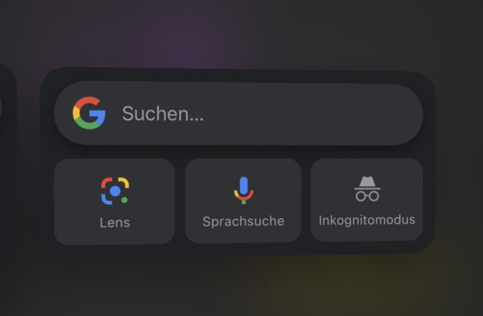 iOS Google Widget