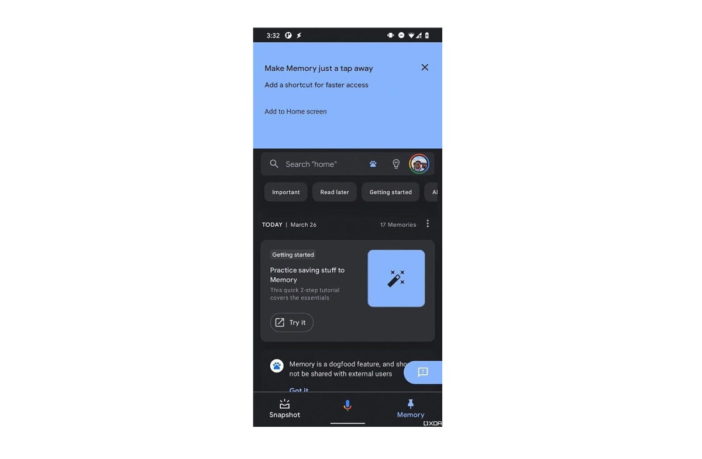 Google Assistant Memory