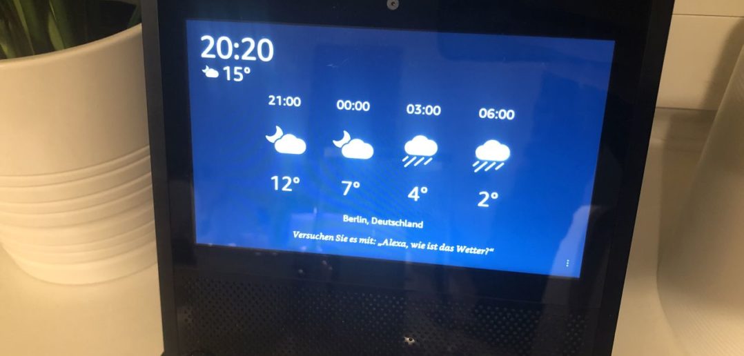 Echo Show Wetter und Uhr
