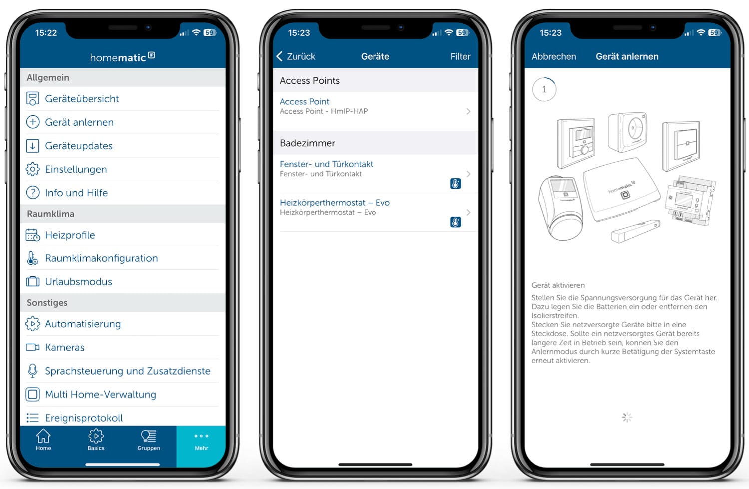 Homematic IP - App - Mehr