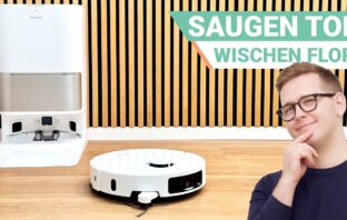 Dreame L10s Ultra Gen 3 Testergebnisse im Saugroboter Test – starke Saugleistung auf Hartboden und Teppich, sehr schwache Wischfunktion, durchschnittliche Navigation und Hinderniserkennung laut SmarthomeAssistent Bewertung.